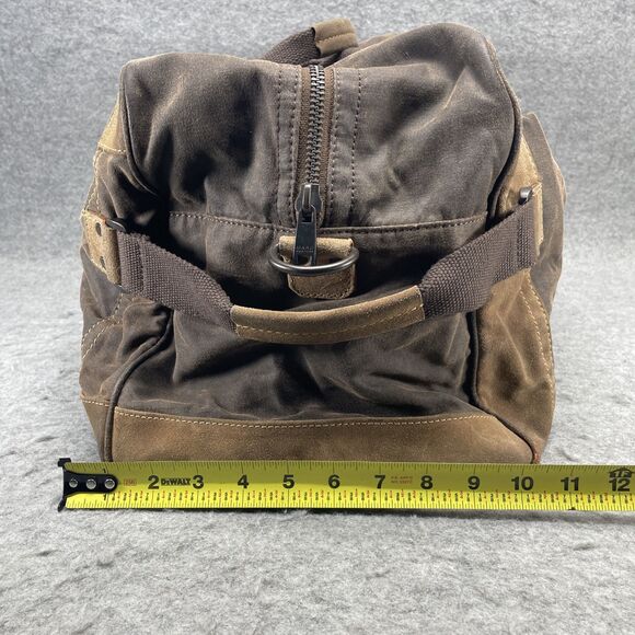 Marc New York Andrew Marc Suede/Canvas Duffle Bag Weekender Travel Bag NO STRAP - Picture 4 of 9